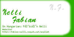 nelli fabian business card